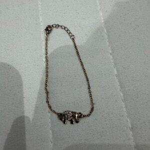 Gold Elephant Charm Bracelet